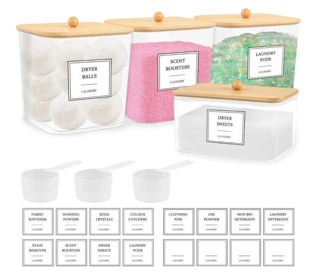4 Pack Laundry Pods Container